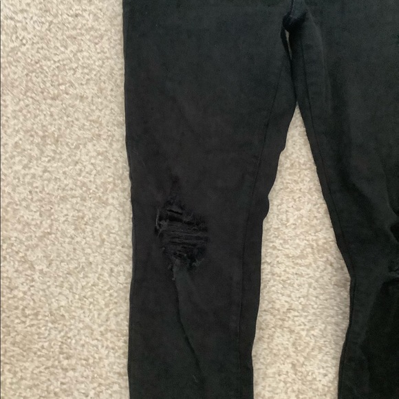 American eagle super stretch black ripped jeans - Picture 2 of 5